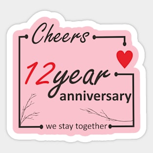 12 Year Anniversary Sticker